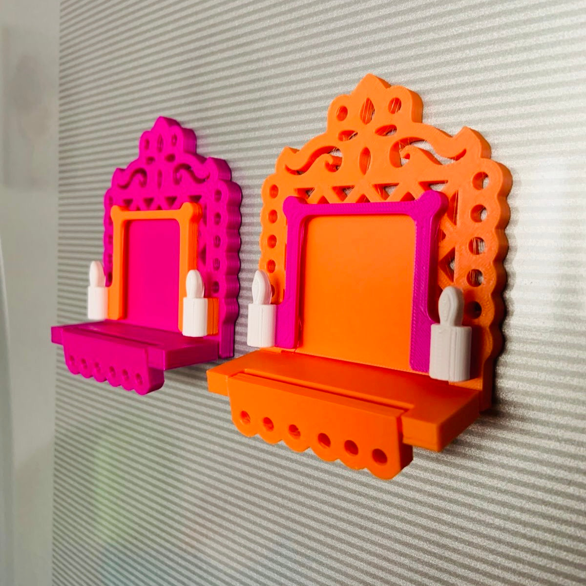 2 Mini Altares Magnéticos Día de Muertos – Con Velas Decorativas y Marco para Foto