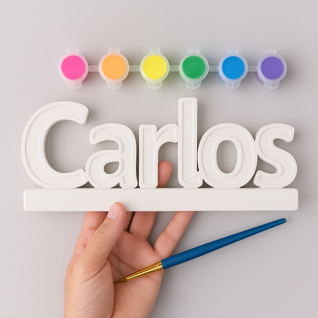 Letreros Personalizados para Pintar - Ideal para Niños y Fiestas