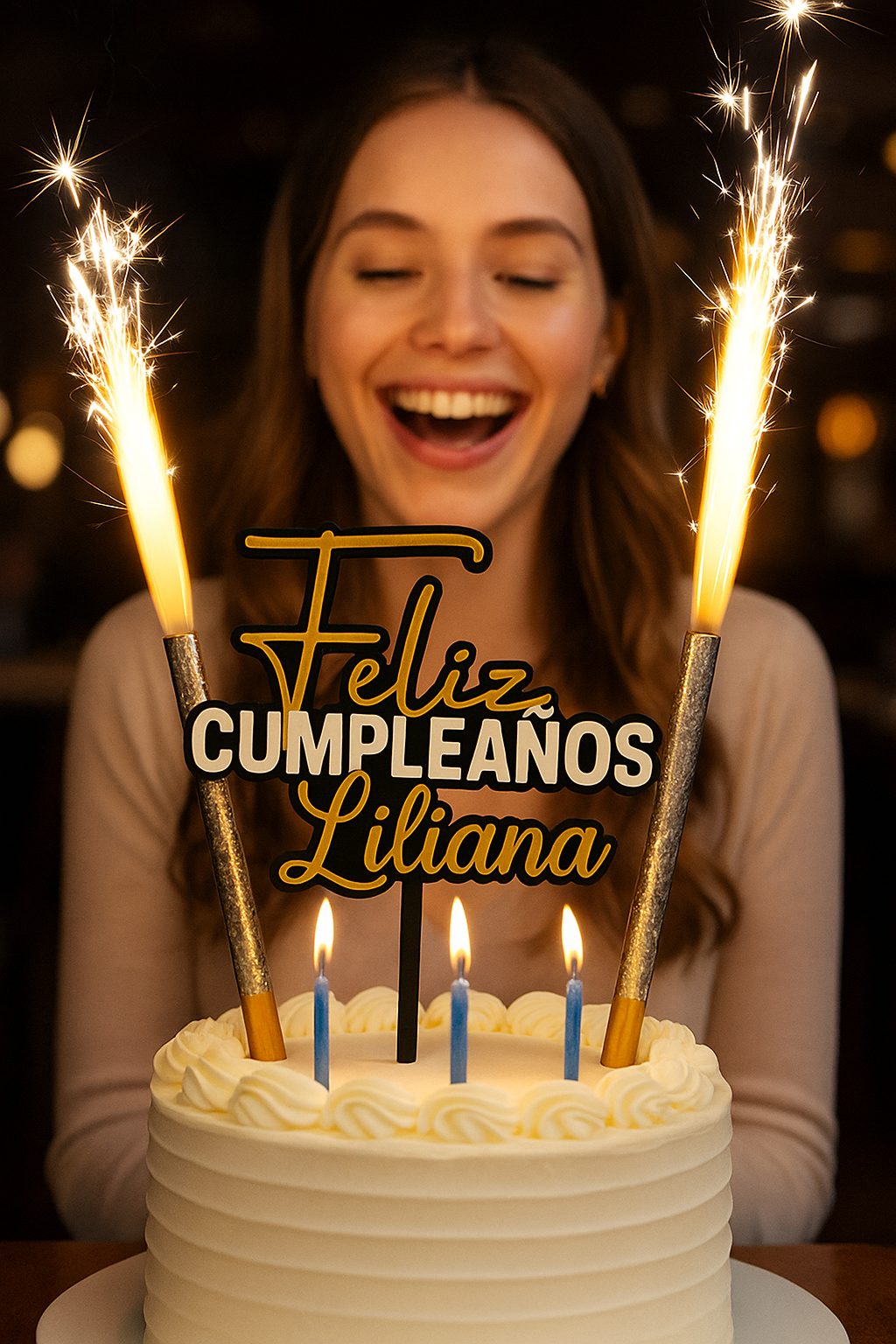 🎂 Letreros Personalizados para pastel – Frase y color