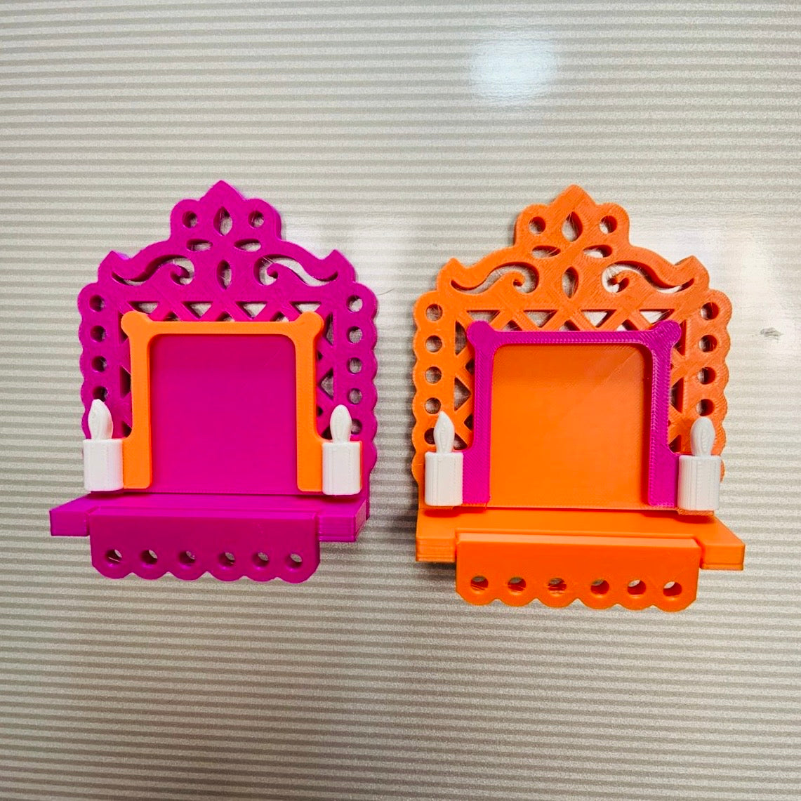 2 Mini Altares Magnéticos Día de Muertos – Con Velas Decorativas y Marco para Foto