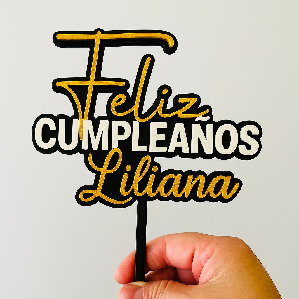 🎂 Letreros Personalizados para pastel – Frase y color