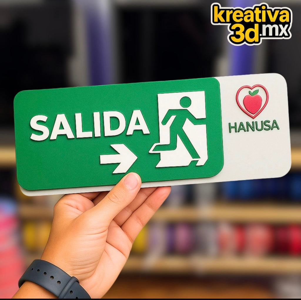 Señalética adherible Personalizada 20×12 cm (con logo)