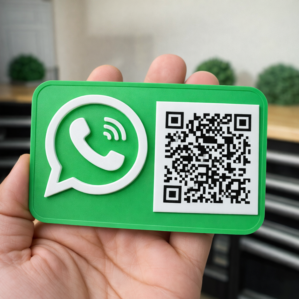 2 placas personalizadas con código QR + NFC