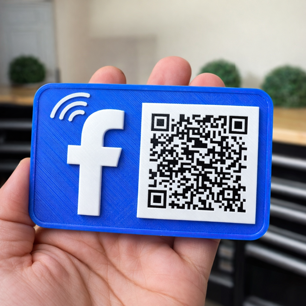 2 placas personalizadas con código QR + NFC