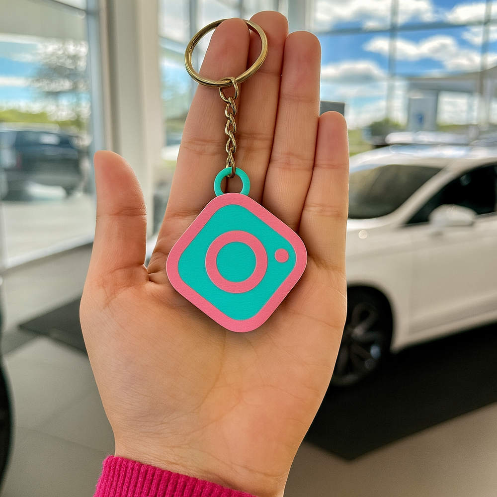 Set de 3- Llaveros de Instagram con chip NFC