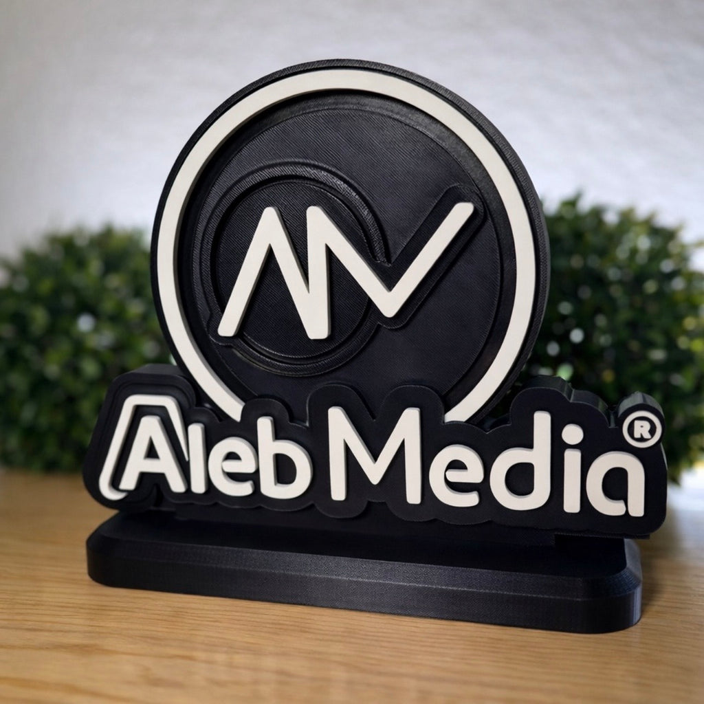 📢 Letrero 3D Personalizado con Logo (25 cm) | para Mostrador