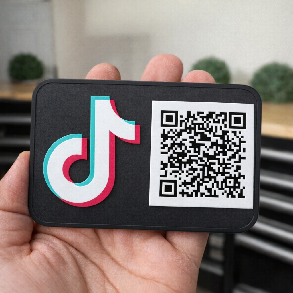 2 placas personalizadas con código QR + NFC