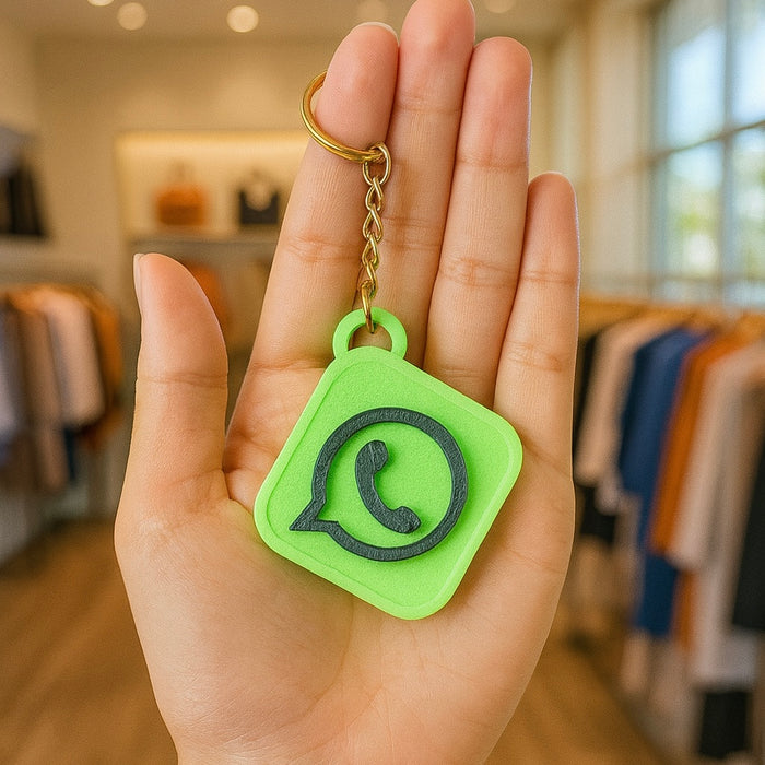 Set de 3- Llaveros de WhatsApp con chip NFC