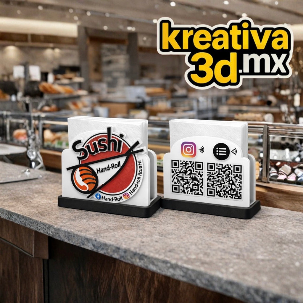 Servilletero Personalizado con QR/NFC