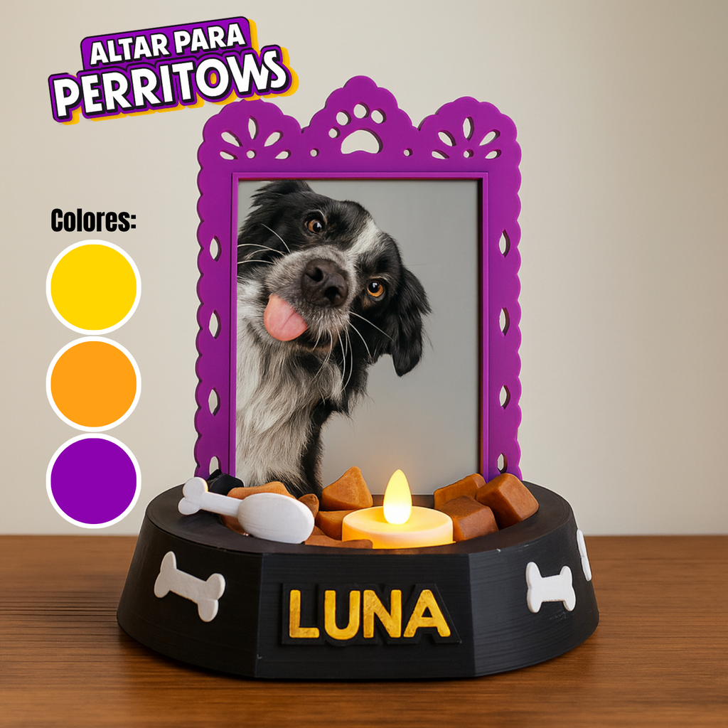 Altar Personalizado para Mascotas – Recuerdo Eterno Hecho en 3D